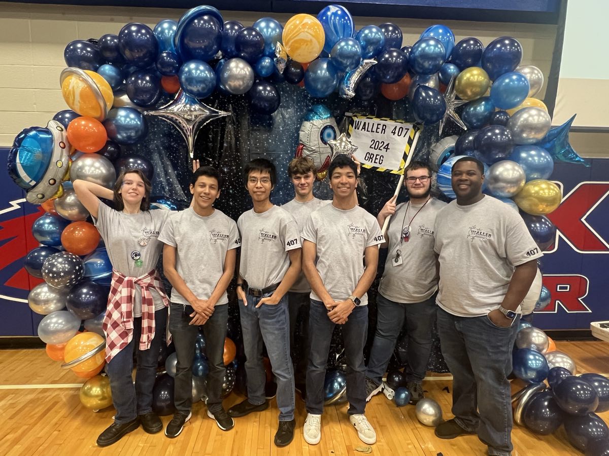 Waller Robotics students at a competition