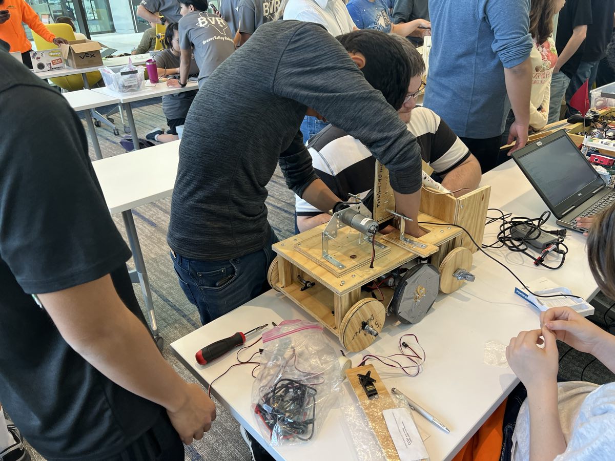 Waller Robotics students at a competition