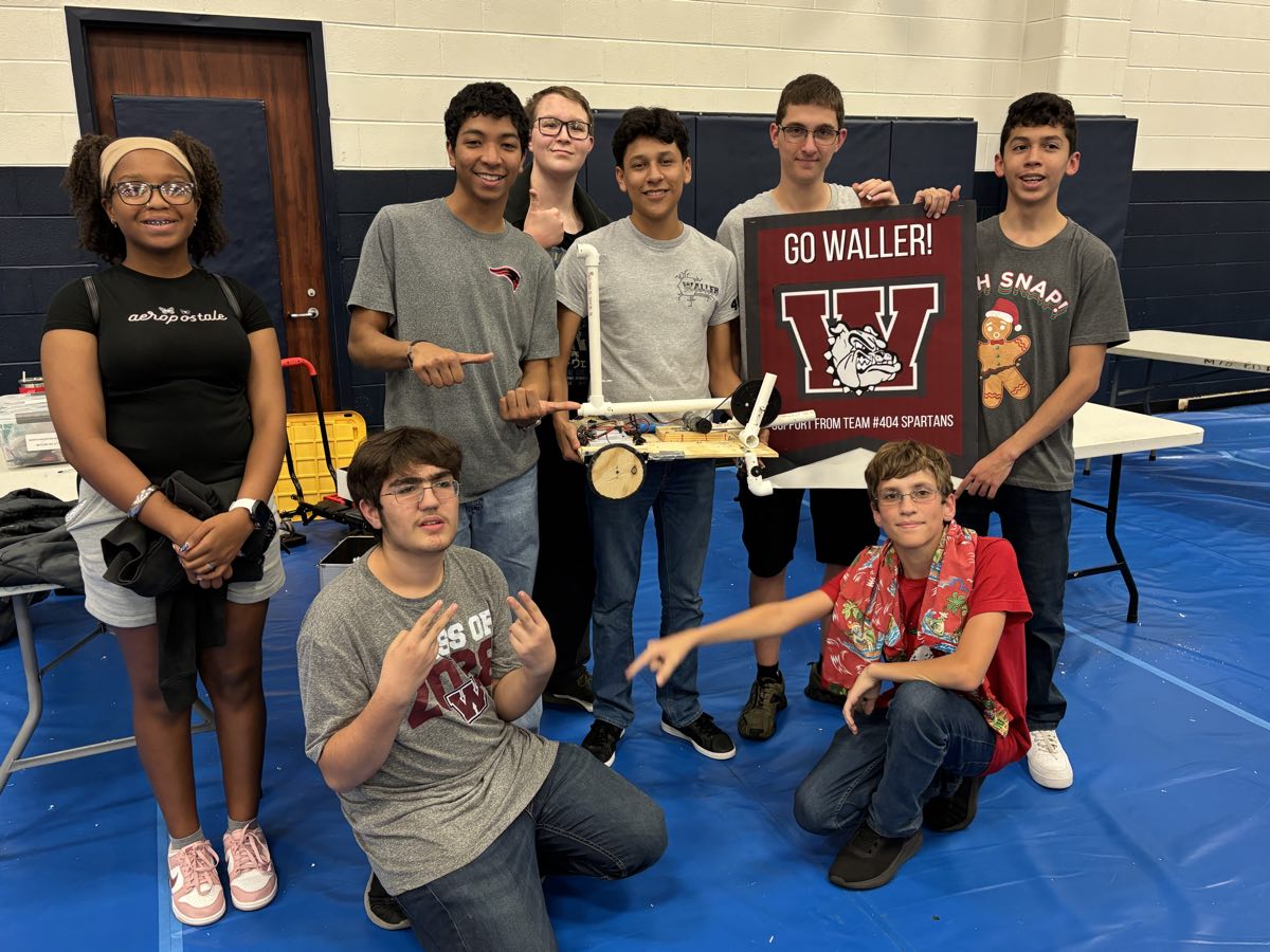 Waller Robotics students at a competition