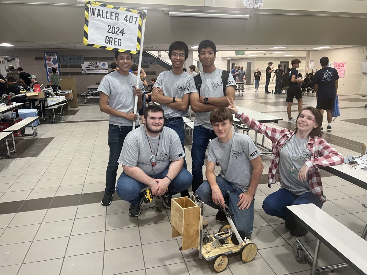 Waller Robotics students at a competition